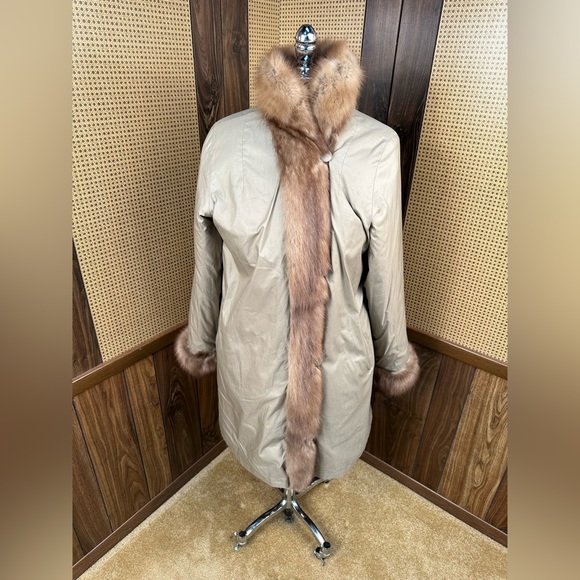 Amoress Made in Sweden Stone Marten Sable Fur Coat Jacket Stroller Medium - Picture 6 of 11